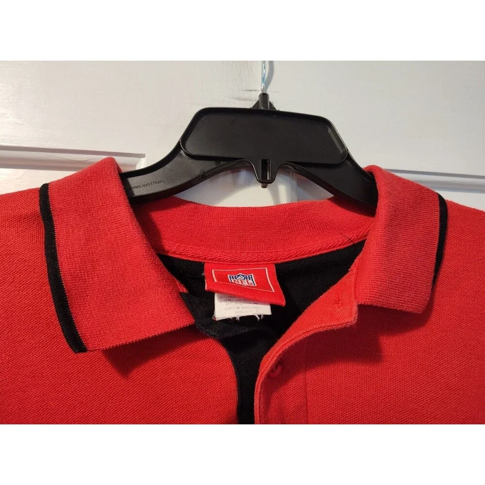 Vintage Tampa Bay Buccaneeers Polo Shirt Adult XLarge Red Black White NFL - Picture 9 of 16